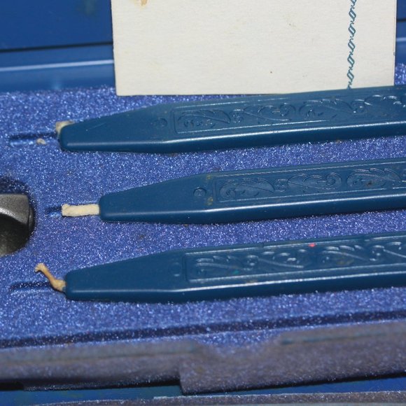 Vintage The Franklin Mint Collectors Society Wax Seal Kit Benjamin Stamp Patriot - Picture 2 of 6